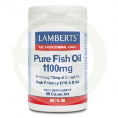 Óleo de peixe puro 1100Mg. 60 cápsulas lamberts