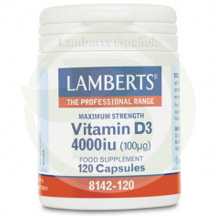 Comprimidos de vitamina D3 4000IU 120 Lamberts