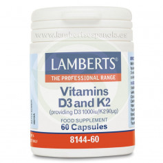 Vitamina D3 e K2 60 cápsulas Lamberts