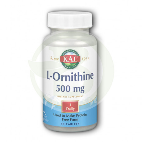 L-Ornitine 500Mg. 50 Comprimidos Kal