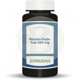 Niacina Flush-Free 500Mg. 60 Cápsulas Vegetales Bonusan