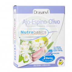 Alho, espinheiro e azeitona 500Mg. 60 pérolas Drasanvi