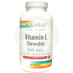 Vitamina C 500Mg. 100 tabletes mastigáveis Solaray Cherry