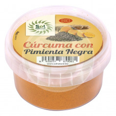 Cúrcuma com Pimenta Preta Bio 100Gr. Sol Natural