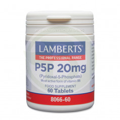 P5p 20Mg. (Piridoxal-5-fosfato. Forma ativa de Vit B6) 60 comprimidos Lamberts