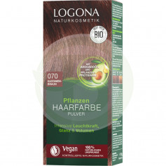 Coloração Vegetal 070 Castanha Castanha Henna Bio 2X50gr. Logona