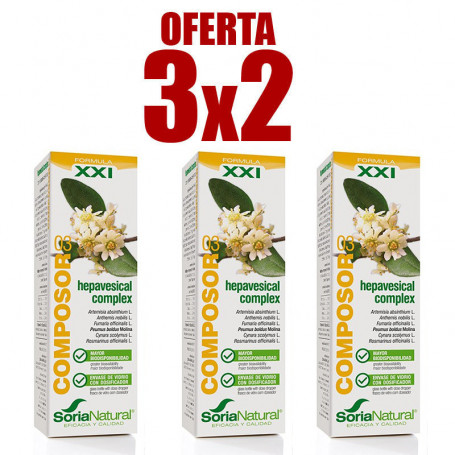 Pack 3x2 Composor 3 Hepavesical Complex 50Ml. Soria Natural