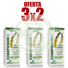 Pacote 3x2 Composor 1 Complexo Farinol 50Ml. Soria Natural