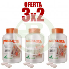 Pacote 3x2 Mincartil Reforçado com 180 Comprimidos Soria Natural