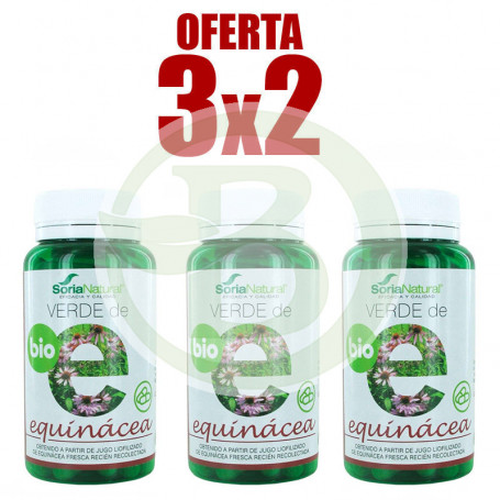 Pack 3x2 Verde de Equinácea 80 Cápsulas Soria Natural