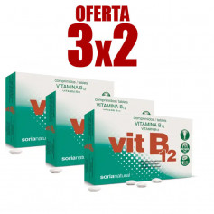 Embalagem 3x2 Vitamina B12 Retard 48 Comprimidos Soria Natural