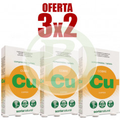 Pacote 3x2 Cobre 24 Tablets Soria Natural