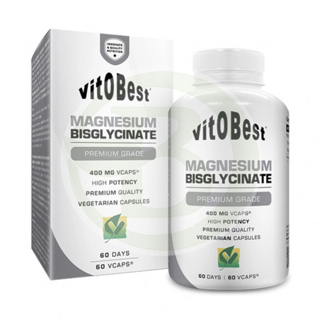 Bisglicinato de magnésio 400Mg. 60 melhores cápsulas Vit O