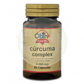 Cúrcuma 5.000 mg. (95%) + Vit C + Pepper 60 Cápsulas Obire