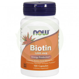 Biotina 1,000Mcg. 100 cápsulas agora