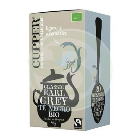 Chá Preto Earl Grey Classic Bio 20 Sacos Cupper