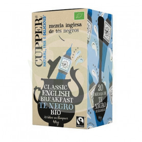 Chá Preto Clássico Café da Manhã Inglês Bio 20 Sacos Cupper