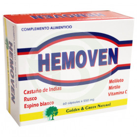 Hemoven 60 cápsulas dourado verde