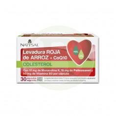 Arroz de fermento vermelho + Q10 30 cápsulas de natisal