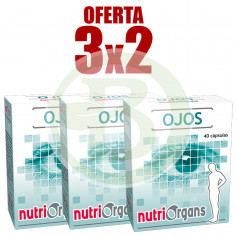 Pacote 3x2 Olhos 40 Cápsulas Nutriorgans