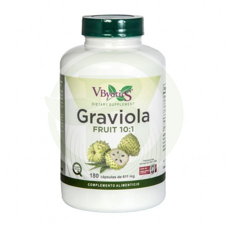 Graviola Fruit 10: 1 180 cápsulas Vbyotics