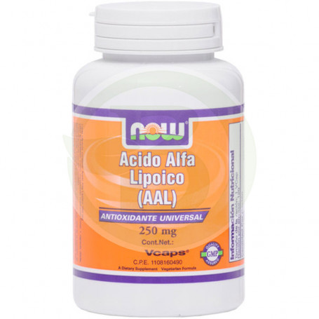 Ácido alfa lipóico 250Mg. 60 Now Capsules