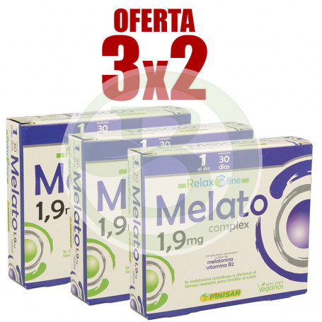 Pacote 3x2 Melato Complex 30 Cápsulas Pinisan