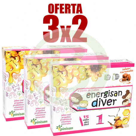 Pacote 3x2 Energisan Diver 15 frascos de Pinisan