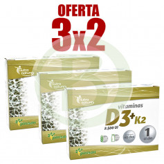 Embalar 3x2 Vitaminas D3 e K2 60 Cápsulas Pinisan