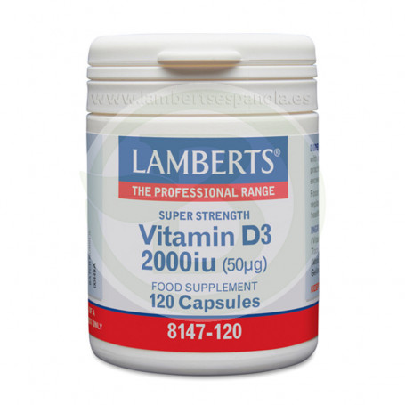 Vitamin D 2000Ii 50Μg. 120 cápsulas lamberts