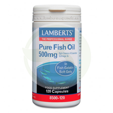 Óleo de Peixe Puro 500Mg. 120 cápsulas lamberts