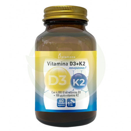 Vitamina D3 + K2 60 Cápsulas Plameca