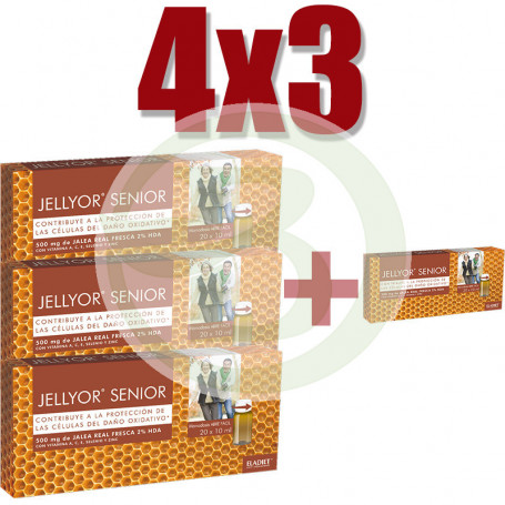 Pack 4x3 Jellyor Senior 20 Viales Eladiet