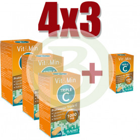 Pack 4x3 Triple C 40 Cápsulas Eladiet