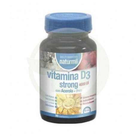 Vitamina D3 Forte 4000IU 90 Comprimidos Naturmil