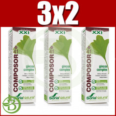 Pacote 3x2 Composor 41 Ginkgox Complex 50Ml. Soria Natural