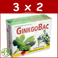 Pacote 3x2 Ginkgobac Golden Green 60 cápsulas