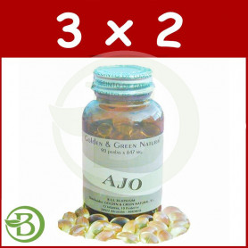 Pack 3x2 Ajo Golden Green 90 Perlas