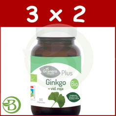 Pack 3x2 Ginkgo + Red Vine BIO 90 Cápsulas El Granero