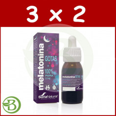 Pacote 3x2 Gotas de Melatonina 50 Ml Soria Natural