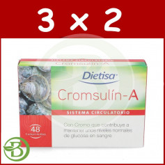 Embalagem 3x2 Cromsulina-A 48 Comprimidos Dietisa