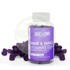 Cabelos e unhas Vitaminas 60 gomas Chic&amp;Love Nutrition