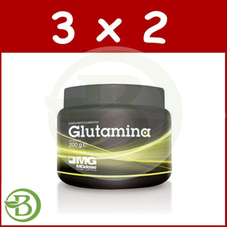 Pack 3x2 Glutamina 200Gr. MGDose