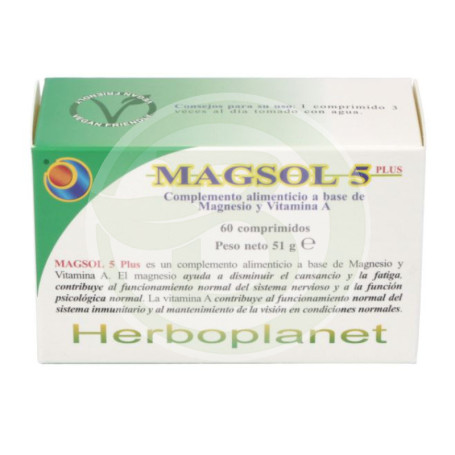 Magsol 5 Plus 51 G, 60 comprimidos Herboplanet