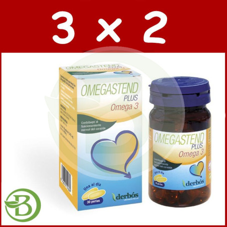 Pack 3x2 Omegastend Plus 30 Perlas Derbos