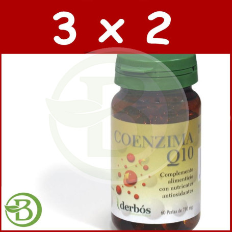 Pack 3x2 Coenzima Q10 60 Perlas Derbos