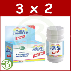 Embalagem 3x2 Multicomplex Adultos 30 Comprimidos ESI - Trepat Diet