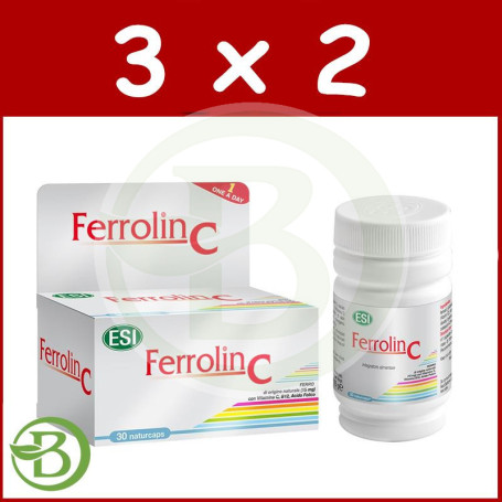 Pack 3x2 Ferrolin C 30 Cápsulas Laboratorios ESI