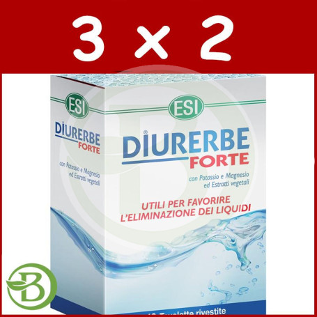 Pack 3x2 Diurerbe Forte 40 Tabletas ESI - Trepat Diet