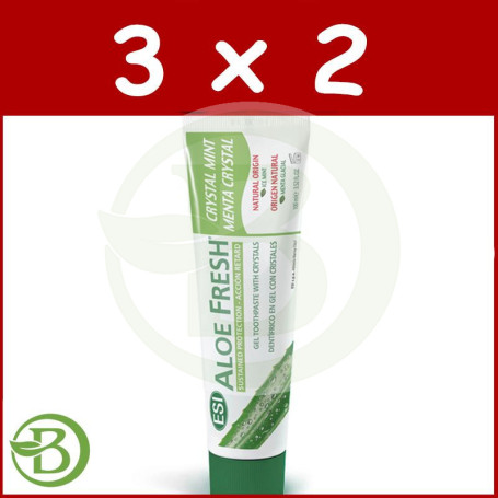 Pack 3x2 Aloe Fresh Menta Cristal 100Ml. ESI